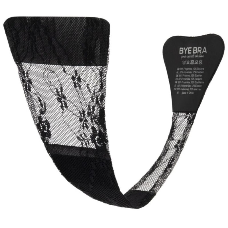 BYE-BRA - TANGA ADHESIVO ENCAJE BEIGE TALLA ÚNICA