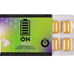 WUG ON - FUNCTIONAL CAFFEINE  GUARANA GUM MINT  VANILLA FLAVOUR BLISTER 8 PCS