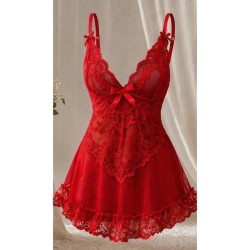 LIVCO CORSETTI FASHION - NUIT SET T-SHIRT + RED PANTY 2028 L/XL