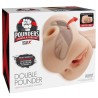 PDX PLUS - DOUBLE POUNDER VIBRATING SQUEEZE STROKER LIGHT 20.5 CM