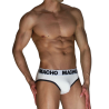 MACHO - MCH006 SLIP CLÁSICO BLANCO + NEGRO S