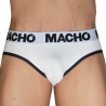 MACHO - MCH006 SLIP CLÁSICO BLANCO + NEGRO S