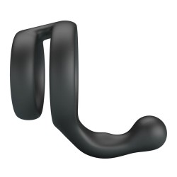 CRAZY BULL - YANCY DOUBLE COCK AND BALL RING BLACK