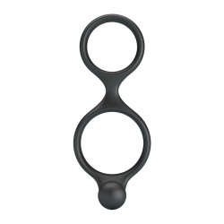 CRAZY BULL - FLORIAN DOUBLE COCK AND BALL RING BLACK