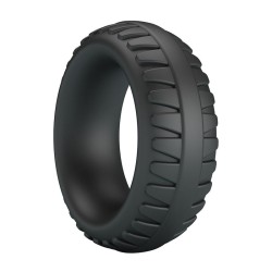 CRAZY BULL - MERRITT TEXTURED SILICONE COCK RING BLACK