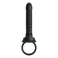 PRETTY LOVE - MERRITT ANAL VIBRATOR WITH RING AND VIBRATION BLACK