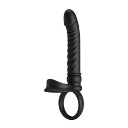 PRETTY LOVE - MERRITT ANAL VIBRATOR WITH RING AND VIBRATION BLACK