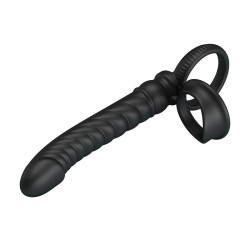PRETTY LOVE - MERRITT ANAL VIBRATOR WITH RING AND VIBRATION BLACK