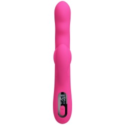 PRETTY LOVE - WINTERS MULTIFUNCTION RABBIT VIBRATOR WITH LED DISPLAY PINK