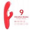 ARMONY - G-SPOT AND CLITORIS STIMULATOR VIBRATOR WITH OSCILLATING TONGUE RED