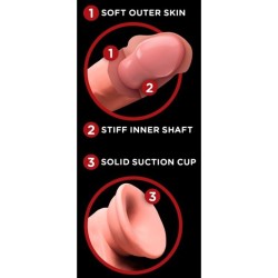 KING COCK PLUS - TRIPLE DENSITY REALISTIC DILDO WITH SWINGING TESTICLES 30 CM FLESH