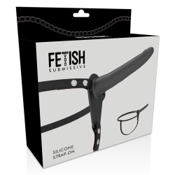 FETISH SUBMISSIVE HARNESS - SILICONA NEGRO 15 CM