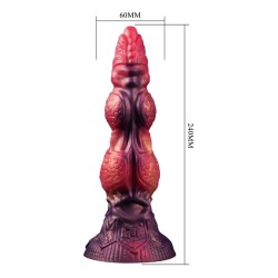 POWER MONSTERS - SAVAGE BEASTLORD TRICOLOR FANTASY SILICONE DILDO 24 CM Ø 5 CM
