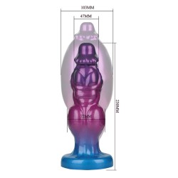 POWER MONSTERS - RIFT TITAN BICOLOR INFLATABLE FANTASY SILICONE DILDO 24 CM Ø 5 CM