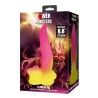 POWER MONSTERS - RIPPLIED MONSTER FANTASY DILDO WITH SUCTION CUP 22.5 CM Ø 5.5 CM PINK  YELLOW