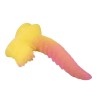POWER MONSTERS - RIPPLIED MONSTER FANTASY DILDO WITH SUCTION CUP 22.5 CM Ø 5.5 CM PINK  YELLOW