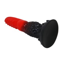 POWER MONSTERS - FIRE DRAGON FANTASY DILDO WITH SUCTION CUP 24.5 CM Ø 5.8 CM RED  BLACK