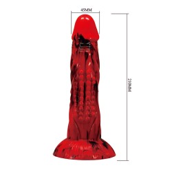 POWER MONSTERS - MINOTAUR FANTASY DILDO WITH SUCTION CUP 21 CM Ø 5 CM RED  BLACK