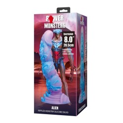 POWER MONSTERS - ALIEN FANTASY SILICONE DILDO 20.5 CM Ø 4.8 CM