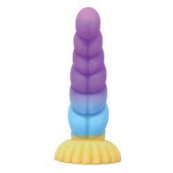 POWER MONSTERS - UNICORN TRICOLOR FANTASY SILICONE DILDO 22 CM Ø 5 CM