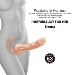 BAILE - EMMA TEXTURED DOUBLE PENETRATION STRAP-ON FLESH