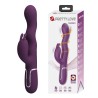 PRETTY LOVE - LOURSEN RABBIT VIBRATOR WITH THRUSTING MOTION AND 7 VIBRATIONS USB RECHARGEABLE PURPLE