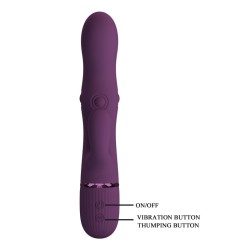 PRETTY LOVE - ZACH RECHARGEABLE THRUSTING RABBIT VIBRATOR 5+5 FUNCTIONS