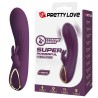 PRETTY LOVE - LANDYN RECHARGEABLE RABBIT VIBRATOR 10 FUNCTIONS PURPLE