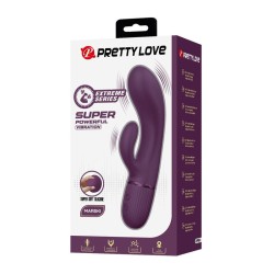 PRETTY LOVE - MARGIE RECHARGEABLE RABBIT VIBRATOR 10 FUNCTIONS PURPLE