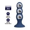 MR PLAY - ANAL PLUG WITH METAL BALLS AND SUCTION CUP BLUE