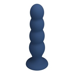 MR PLAY - ANAL PLUG WITH 4 METAL BALLS AND SUCTION CUP BLUE