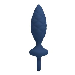 MR PLAY - TEXTURED ANAL PLUG WITH RING BLUE M