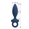 MR PLAY - TEXTURED ANAL PLUG WITH RING BLUE S