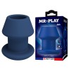 MR PLAY - JACK BLUE SILICONE HOLLOW ANAL PLUG SIZE M