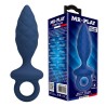 MR PLAY - TEXTURED ANAL PLUG WITH RING BLUE L