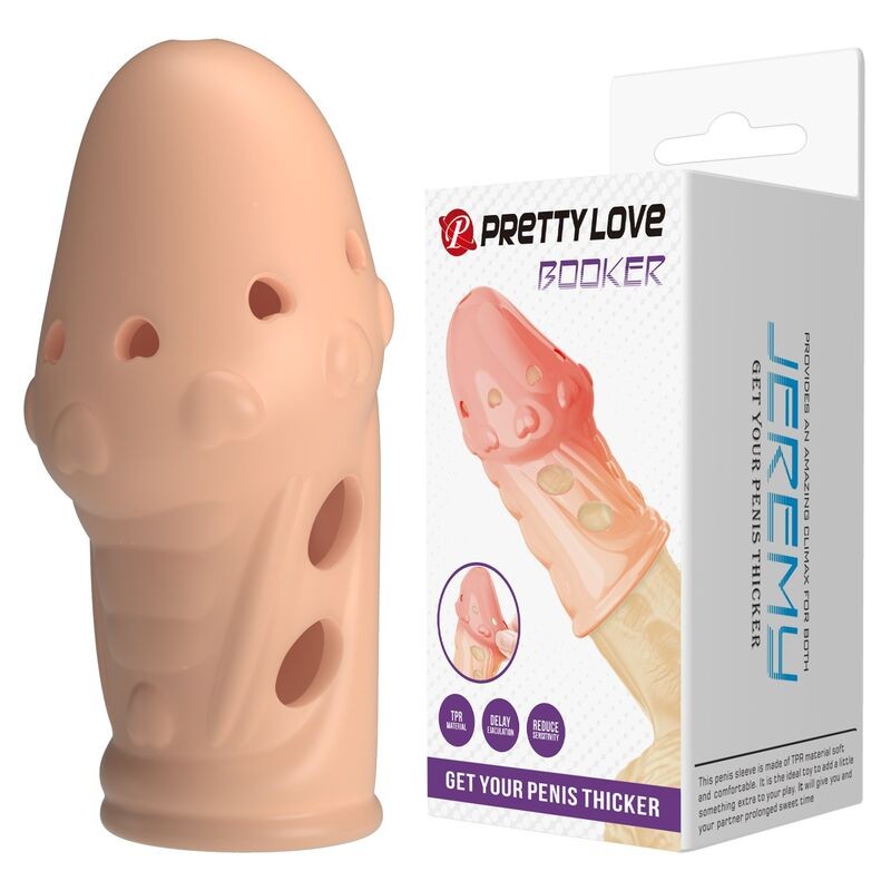 PRETTY LOVE - SOCKER TEXTURED PENIS SLEEVE NATURAL