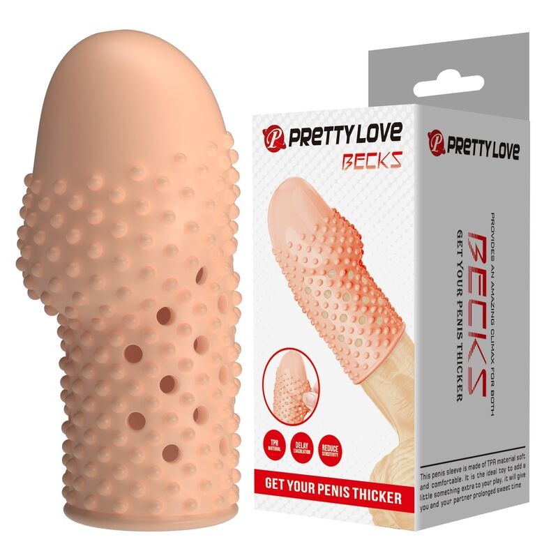 PRETTY LOVE - GEEK'S PENIS SLEEVE GET YOUR PENIS THICKER NATURAL COLOR