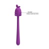 PRETTY LOVE - CUTE BUNNY FLIRTING STICK FLEXIBLE VIBRATOR USB RECHARGEABLE PURPLE