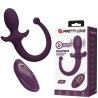 PRETTY LOVE - LIOEA VIBRATING ANAL PLUG WITH TAIL 12 FUNCTIONS PURPLE REMOTE CONTROL
