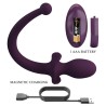 PRETTY LOVE - LIOEA VIBRATING ANAL PLUG WITH TAIL 12 FUNCTIONS PURPLE REMOTE CONTROL