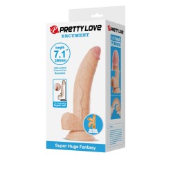 PRETTY LOVE - ELLCUMENT REALISTIC FLEXIBLE DILDO 18 CM Ø 4.5 CM TPE NATURAL