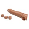 PRETTY LOVE - ADJUSTABLE PENIS EXTENSION SLEEVE 26 CM Ø 4 CM NATURAL