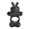 PRETTY LOVE - VIBRATING PENIS RING WITH BUNNY STIMULATOR 10 FUNCTIONS BLACK