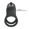 PRETTY LOVE - GOODWIN RECHARGEABLE DOUBLE VIBRATING COCK RING BLACK
