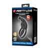PRETTY LOVE - GOODWIN RECHARGEABLE DOUBLE VIBRATING COCK RING BLACK