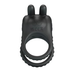 PRETTY LOVE - SINI RECHARGEABLE VIBRATING COCK RING 10 FUNCTIONS BLACK