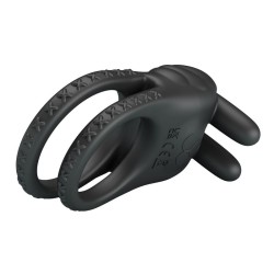 PRETTY LOVE - SINI RECHARGEABLE VIBRATING COCK RING 10 FUNCTIONS BLACK