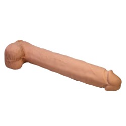 PRETTY LOVE - PAT FLEXIBLE REALISTIC DILDO WITH SUCTION CUP FLESH 40 CM -Ø- 6 CM