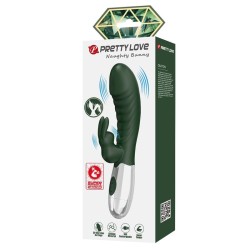 PRETTY LOVE - NAUGHTY BUNNY RABBIT VIBRATOR 30 FUNCTIONS USB RECHARGEABLE GREEN