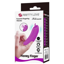 PRETTY LOVE - PETERSON HONEY FINGER RECHARGEABLE FINGER VIBRATOR PURPLE